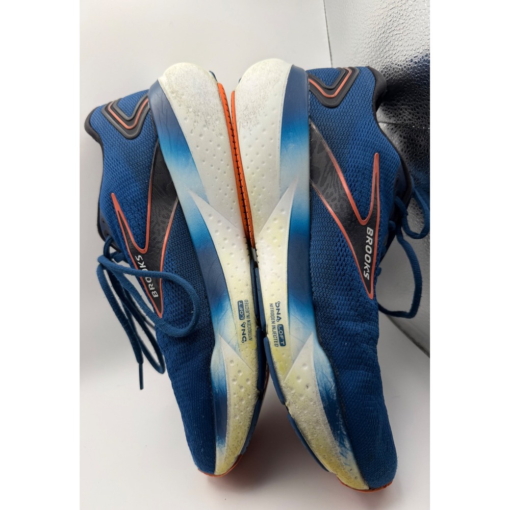 Brooks Glycerin 21 Running Shoes Mens 10 Wide 2E Blue Orange Good DNA LOFT v3 - Picture 9 of 13